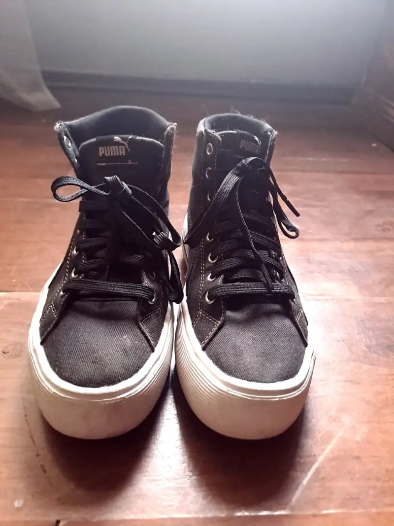 Zapatillas altas negras Puma unisex - 1