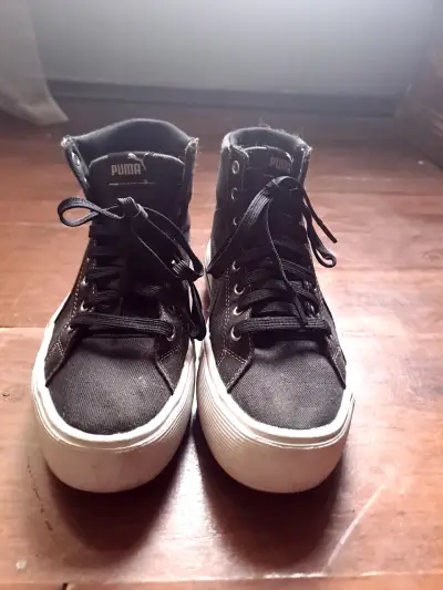 Zapatillas altas negras Puma unisex - miniatura 1