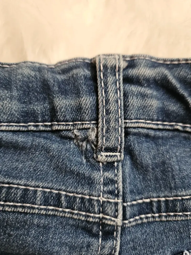 Jeans de mezclilla para niñs con detalle de encaje - 6