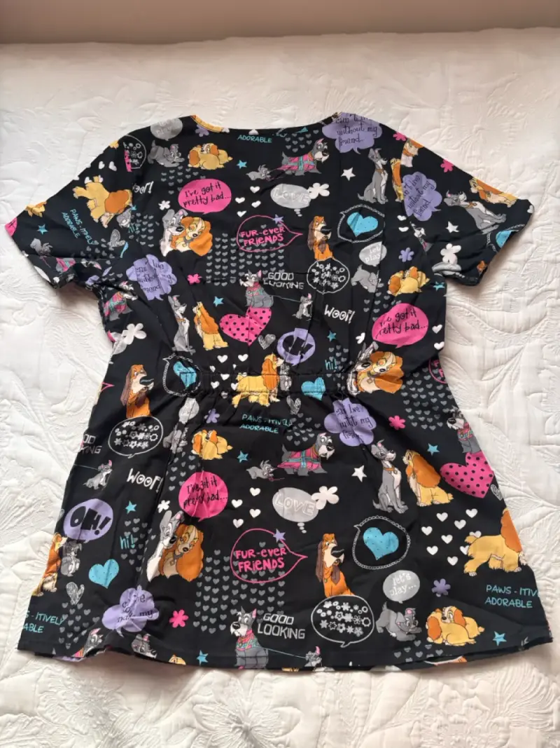 Uniforme clínico estampada de perros - 2