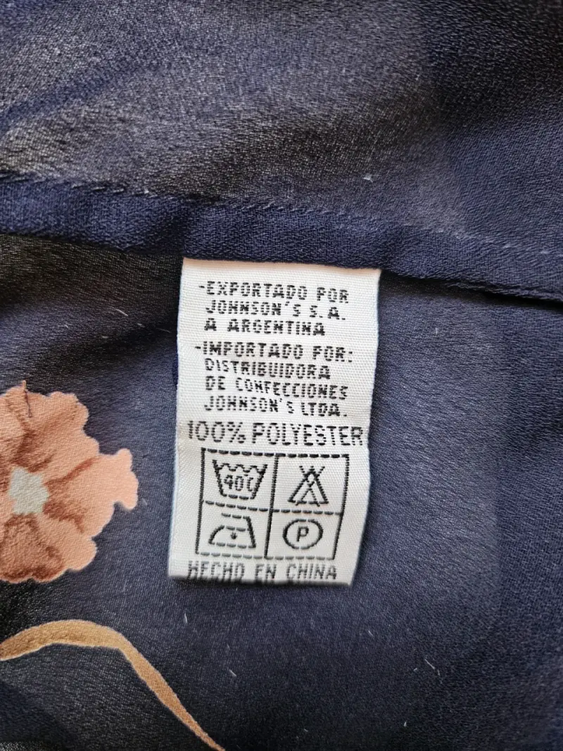 Blusa floral azul de manga corta - 5