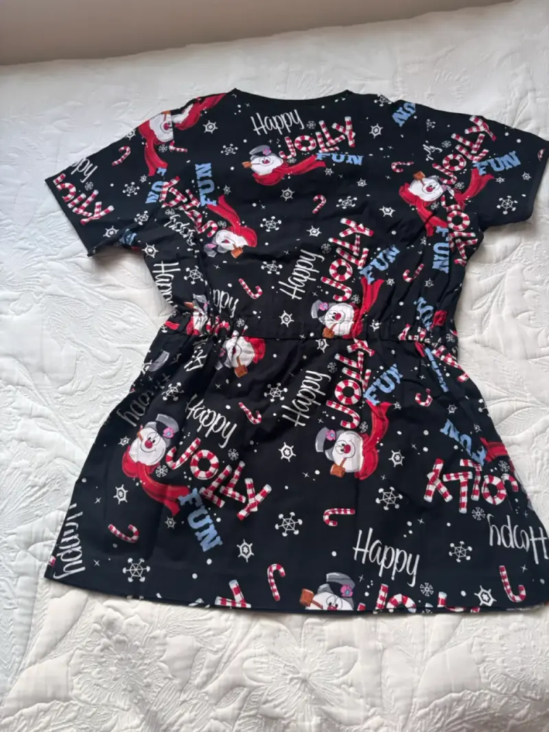 Uniforme clínico  estampada de Santa Claus - 2