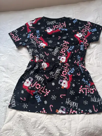 Uniforme clínico  estampada de Santa Claus - miniatura 2