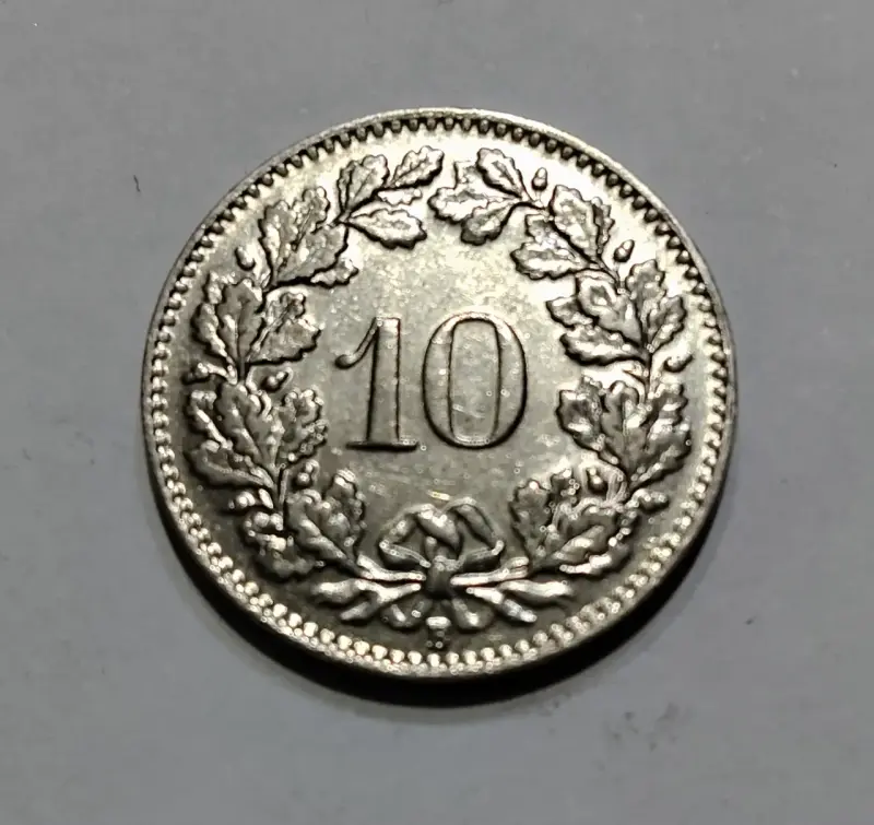 Moneda suiza de nickel 1936 - 2