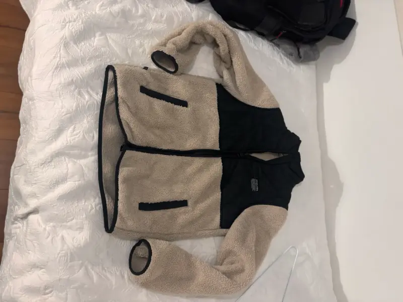 Chaqueta polar bicolor con cierre - 1