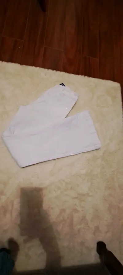 Pantalones blancos casuales para mujer - miniatura 1