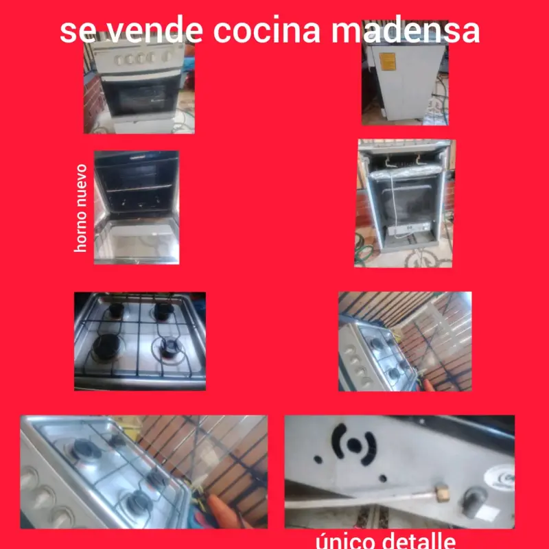 Cocina a gas con horno nuevo y 4 quemadores - 2