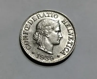 Moneda suiza de 1939 Confederatio Helvetica - miniatura 1