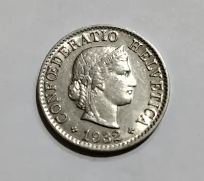 Moneda suiza de Nickel 1932 - miniatura 2