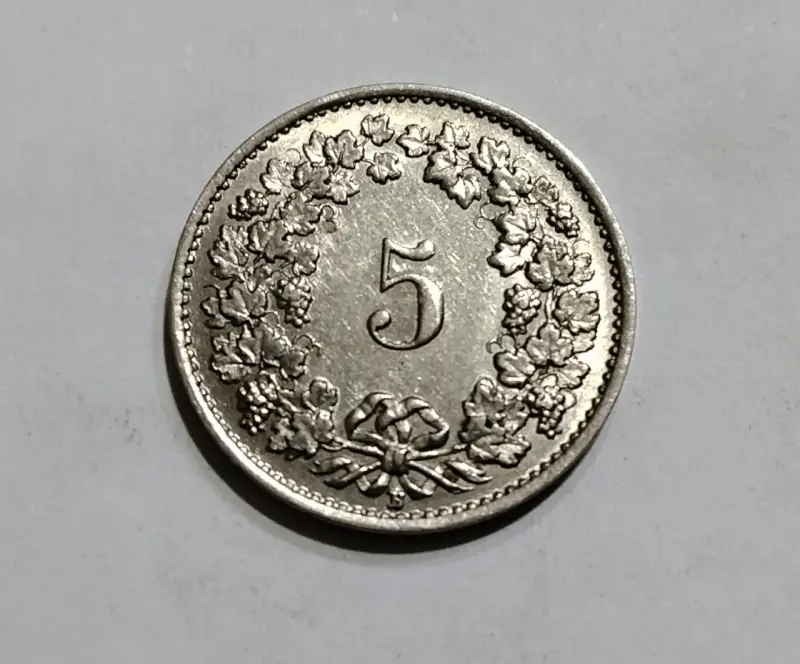 Moneda suiza de Nickel 1932 - 3