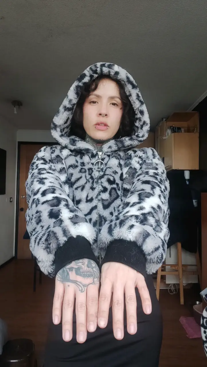 Chaqueta de peluche con capucha estampado animal - 5