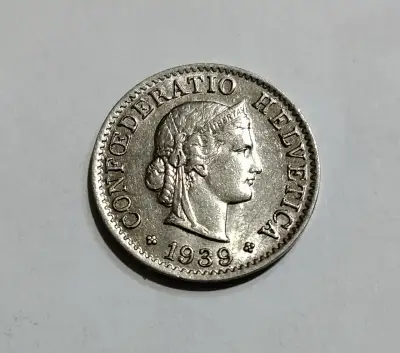 Moneda suiza de 1939 Confederatio Helvetica - miniatura 1