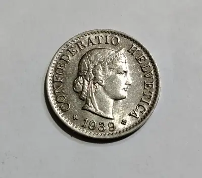 Moneda suiza de 1939 Confederatio Helvetica - miniatura 2
