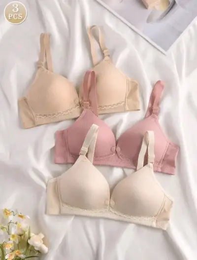 Set de 3 sostenes maternal en tonos pastel - miniatura 1
