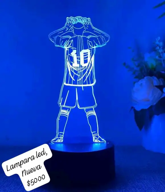 Lámpara LED 3D jugador de fútbol