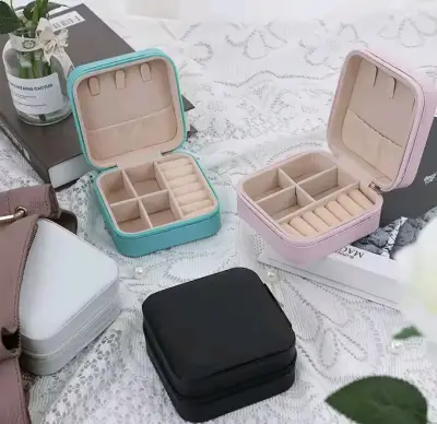 Estuche organizador de joyas portátil - miniatura 2