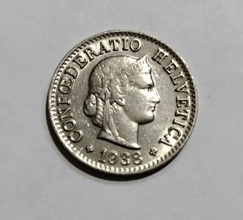 Moneda suiza de 1938 Confederatio Helvetica - 2