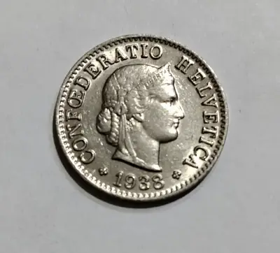 Moneda suiza de 1938 Confederatio Helvetica - miniatura 2