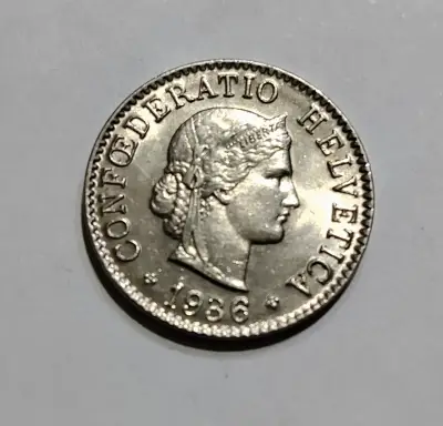 Moneda suiza de 1936 Confederatio Helvetica - miniatura 1