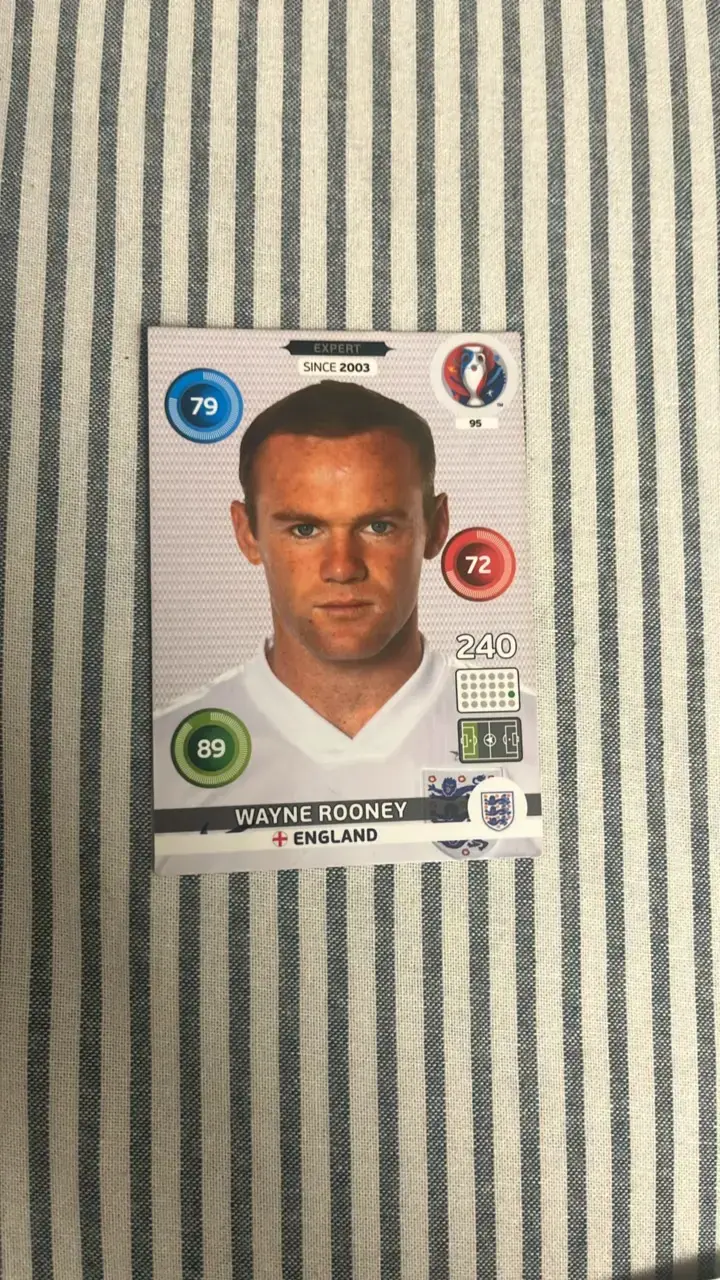 Tarjeta coleccionable Wayne Rooney Euro 2016 - 1