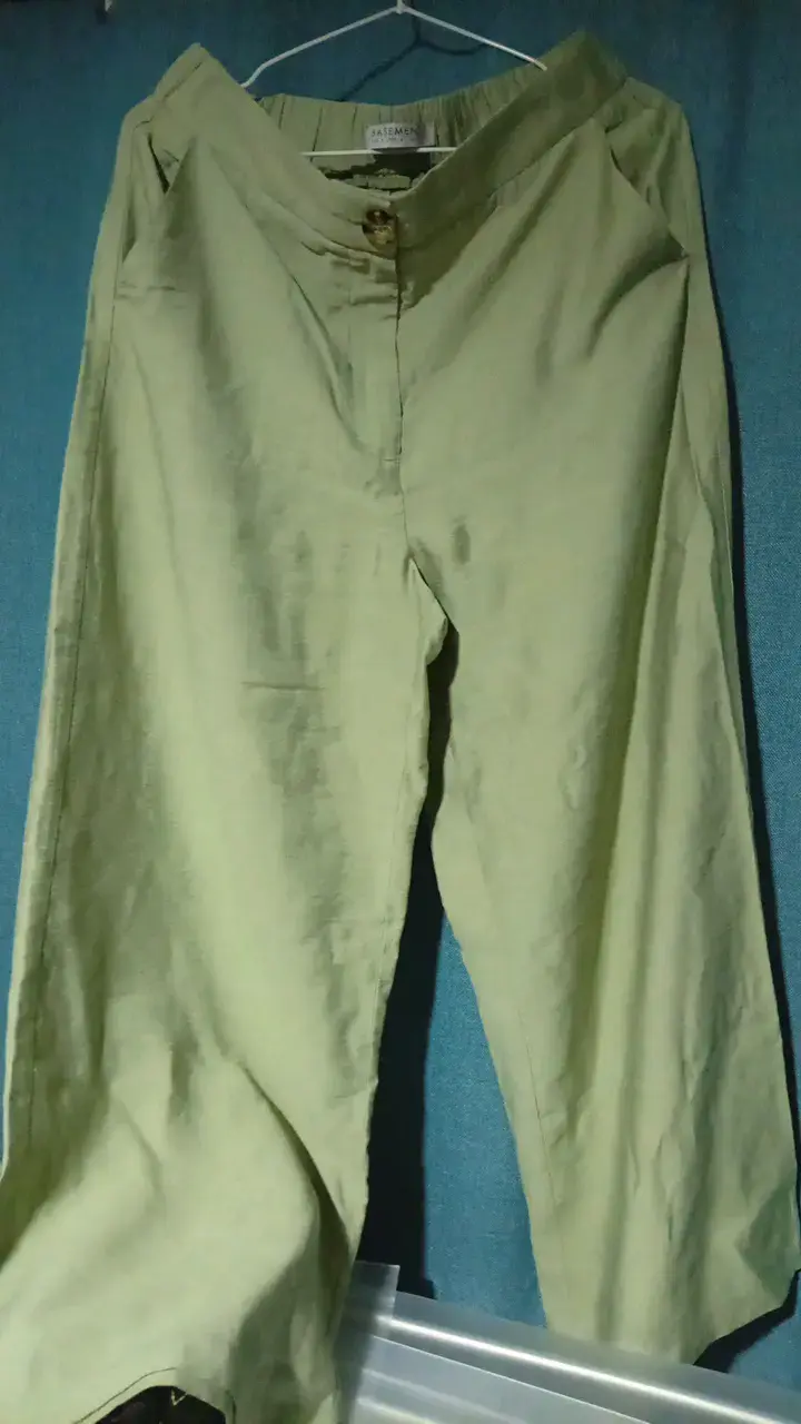 Pantalones verdes de lino basement - 1