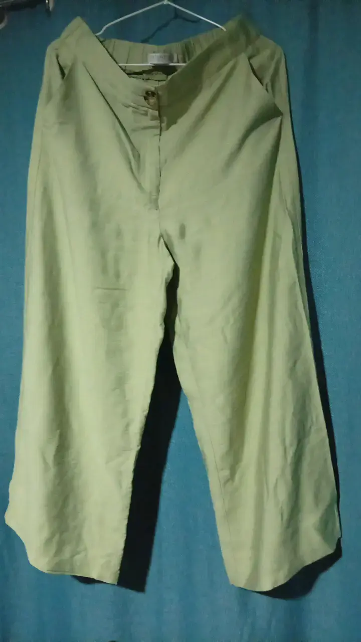 Pantalones verdes de lino basement - 2