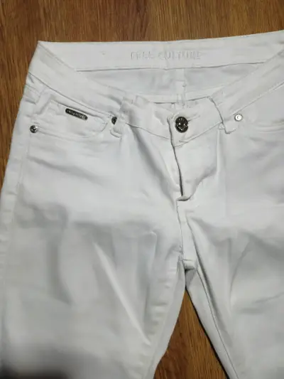 Pantalones blancos Free Culture para mujer - miniatura 2