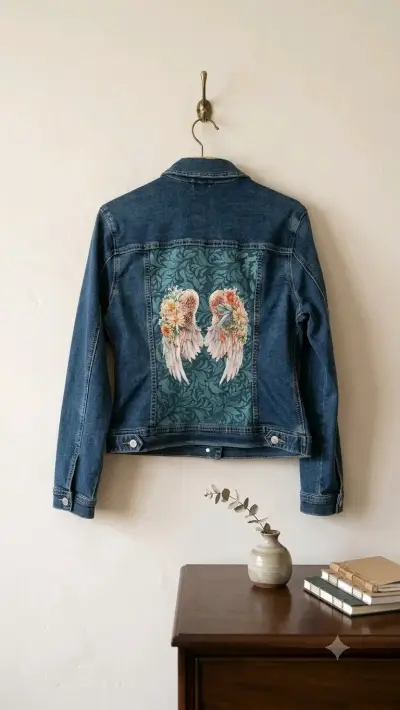 Chaqueta de mezclilla con diseño de alas - miniatura 1