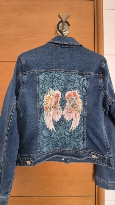 Chaqueta de mezclilla con diseño de alas - miniatura 4