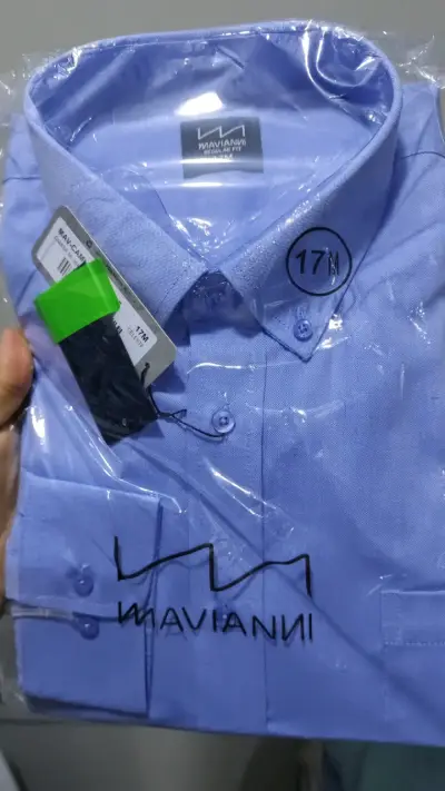 Camisa Van Heusen azul a rayas - miniatura 2