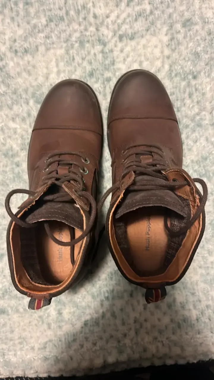 Botas de cuero marrón para hombre - 2