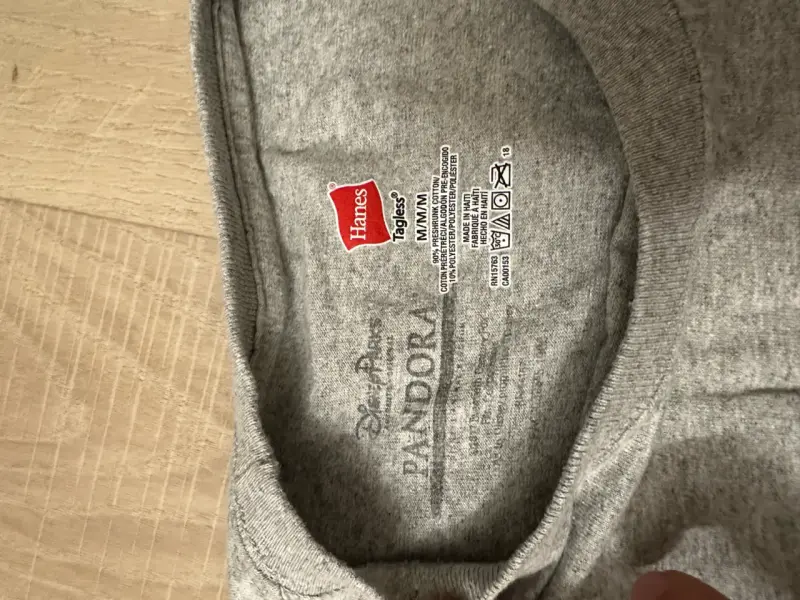Polera gris con diseño de Pandora - 3