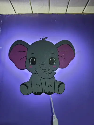 Lámpara infantil LED elefante decorativa - miniatura 2