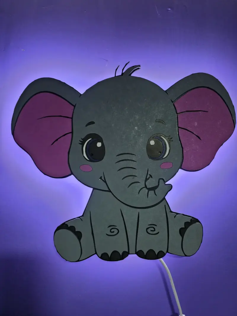 Lámpara infantil LED elefante decorativa - 3