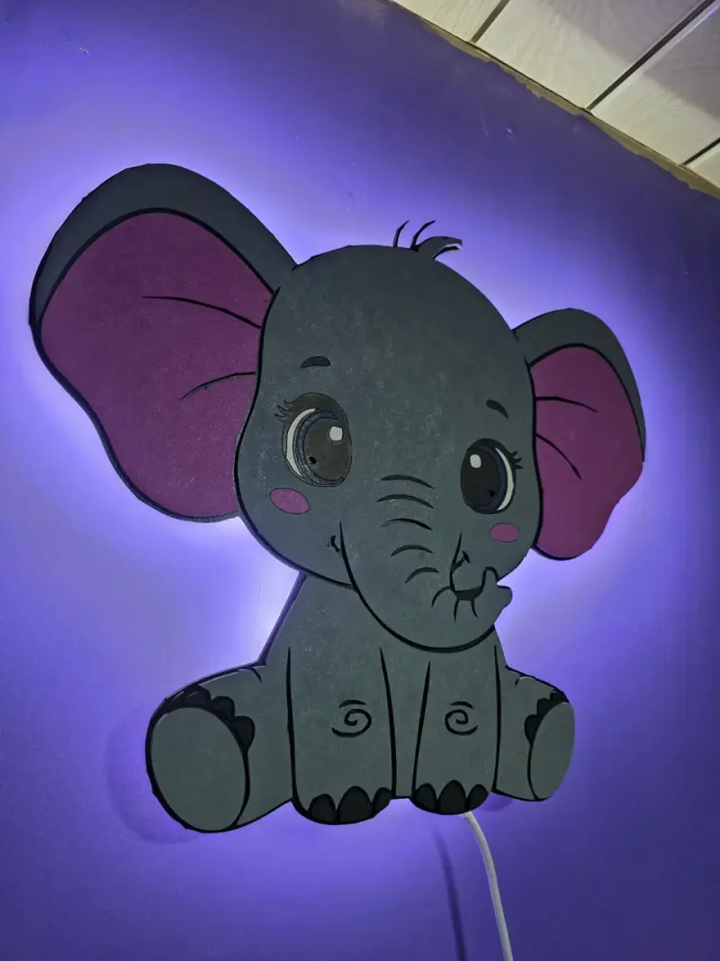 Lámpara infantil LED elefante decorativa - 5