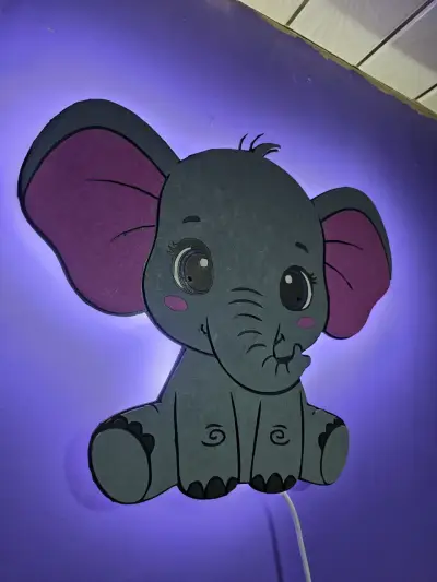 Lámpara infantil LED elefante decorativa - miniatura 5