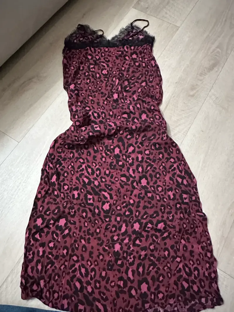 Vestido animal print con encaje - 2