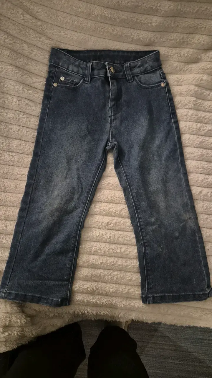 Jeans de mezclilla azul para niña - 1
