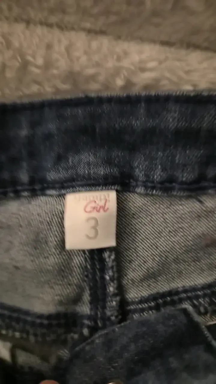Jeans de mezclilla azul para niña - 2