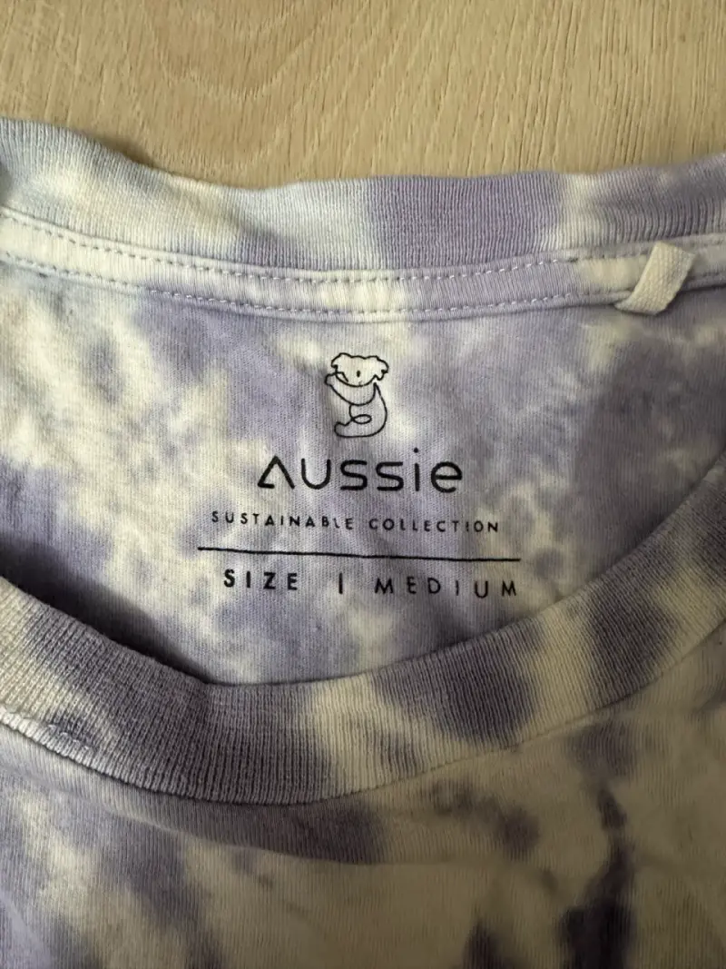 Polera tie-dye azul y blanca unisex - 3