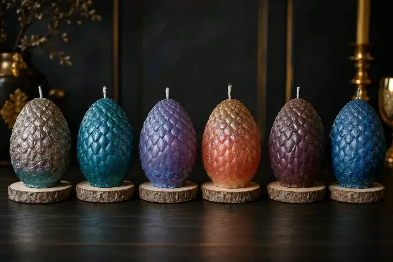 Velas decorativas en forma de huevo de dragón - 1