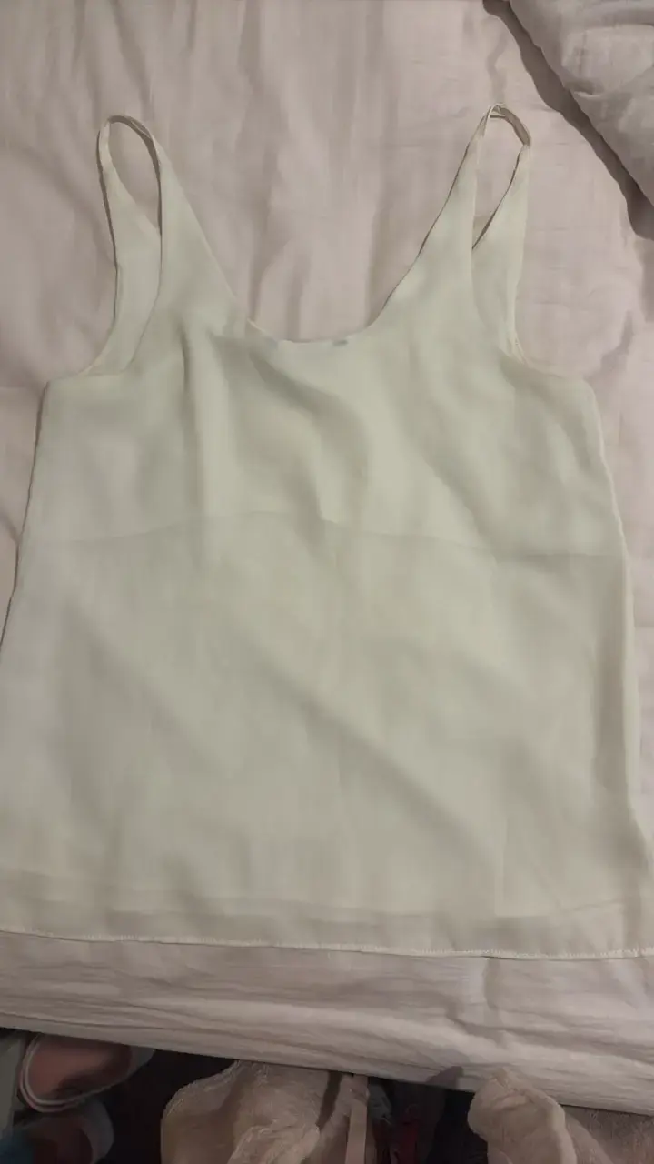 Blusa blanca sin mangas Alaniz - 3