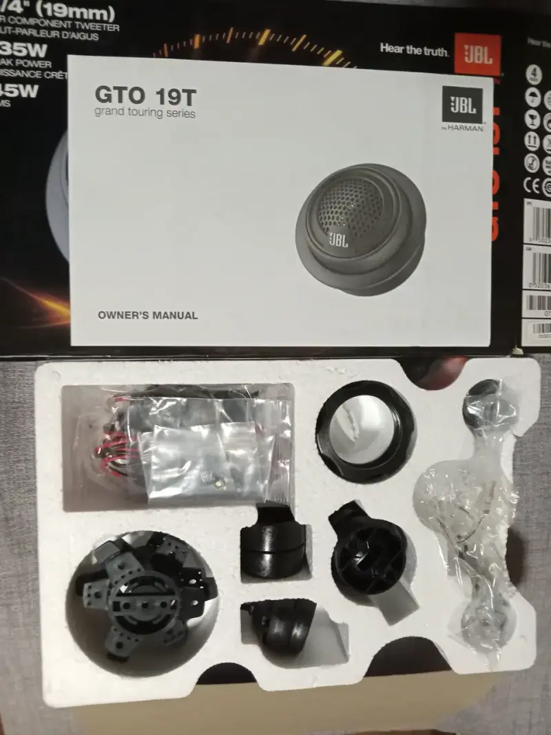 Tweeter JBL GTO 19T 135W para auto - 2