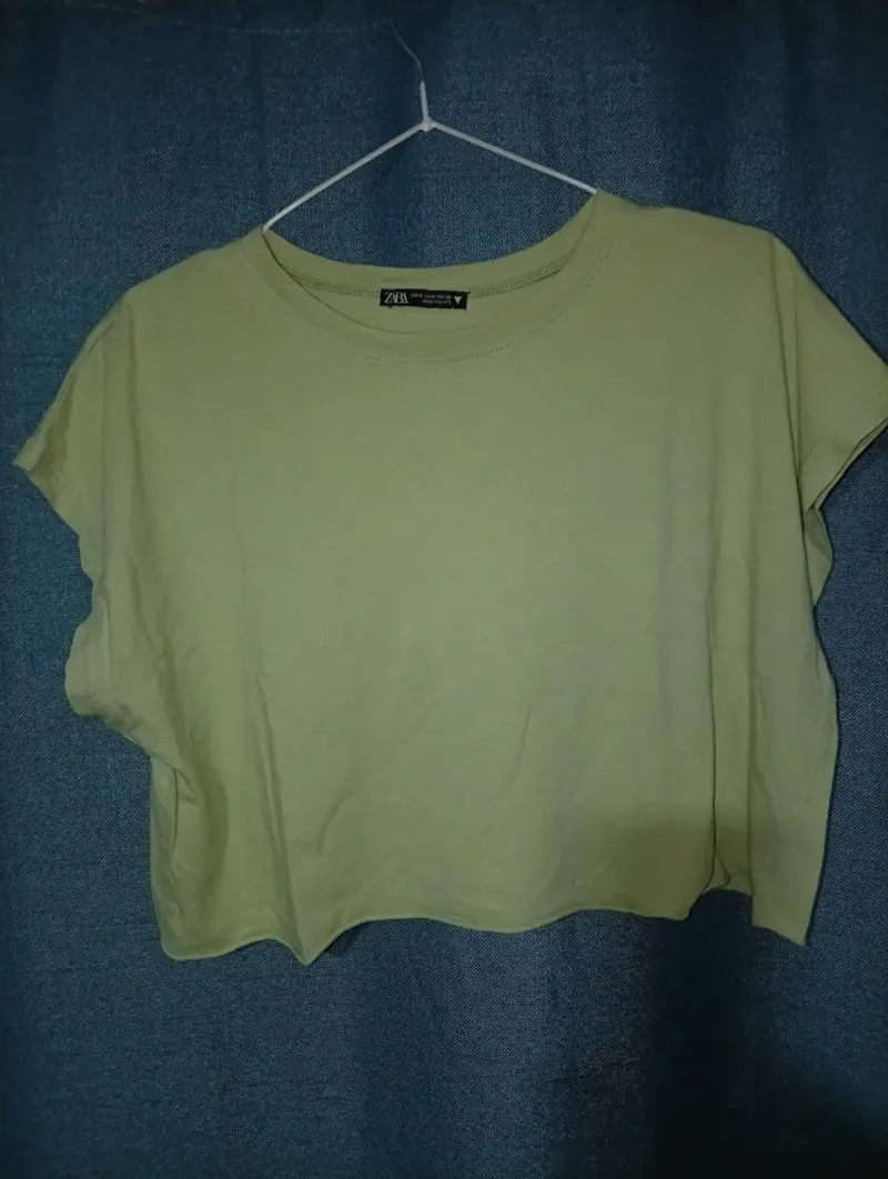 Polera verde Zara talla M - 2