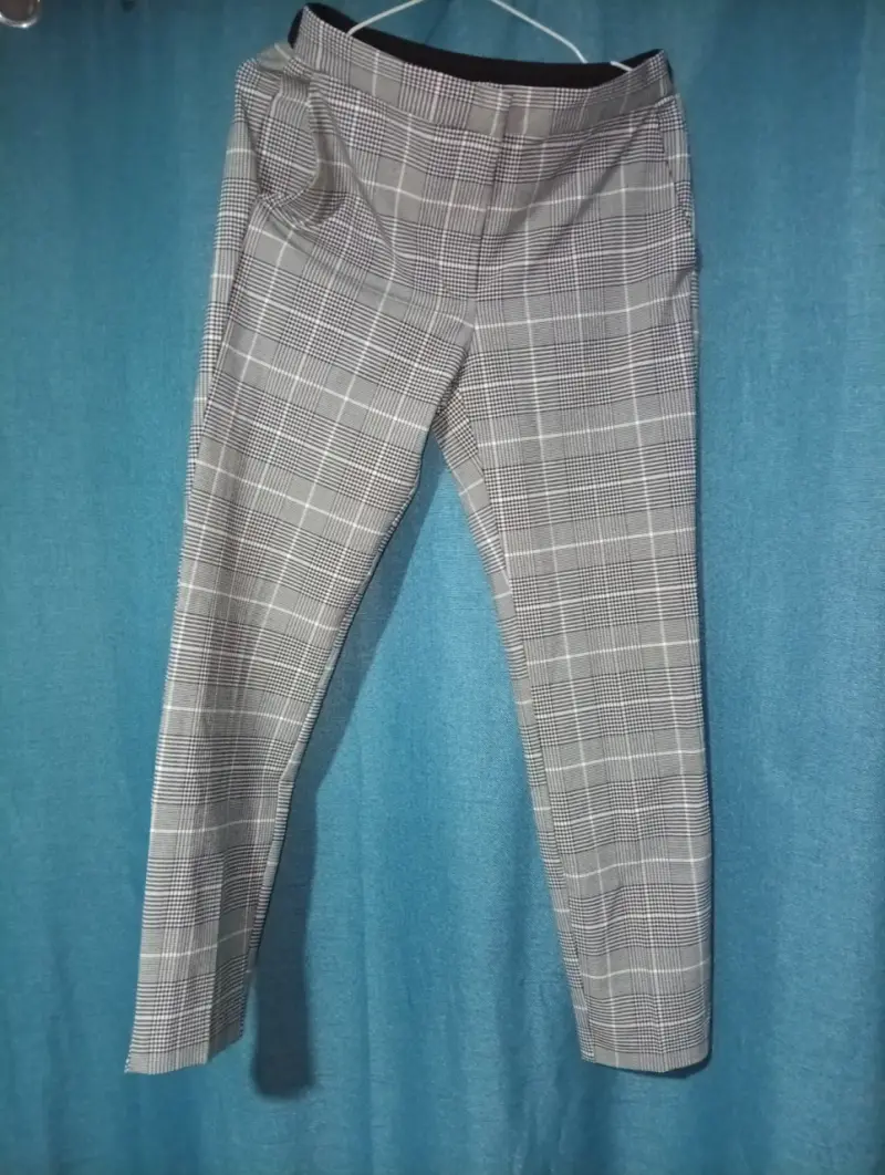 Pantalones de vestir Zara a cuadros grises - 3