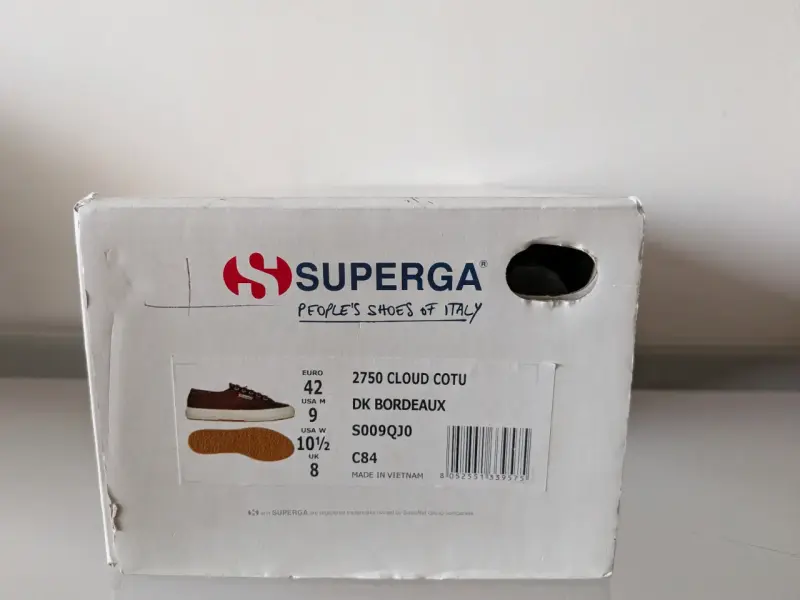 Zapatillas Superga burdeos de lona - 2