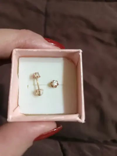 Aros de oro con diseño floral - miniatura 1
