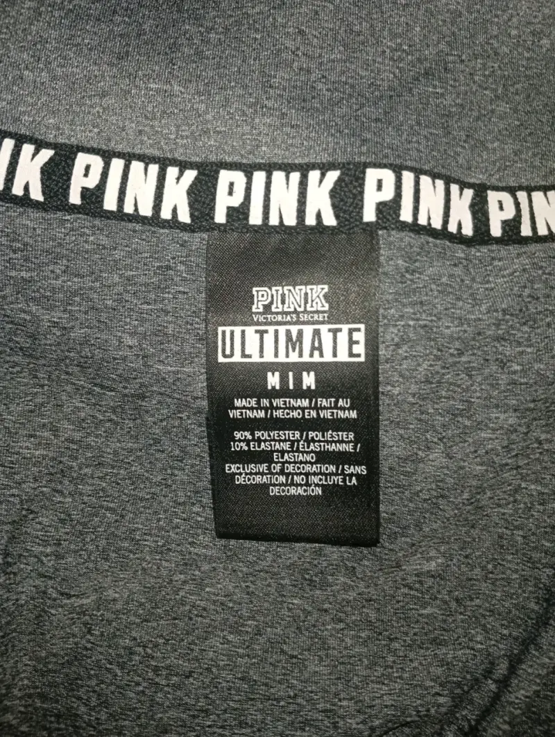 Polerón deportivo PINK gris y negro - 2