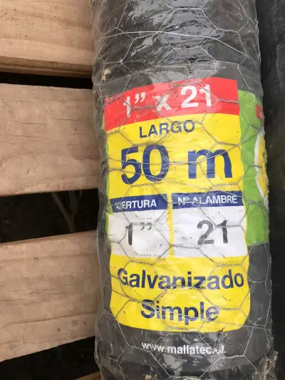 Malla galvanizada simple 50m x 1'' - miniatura 1