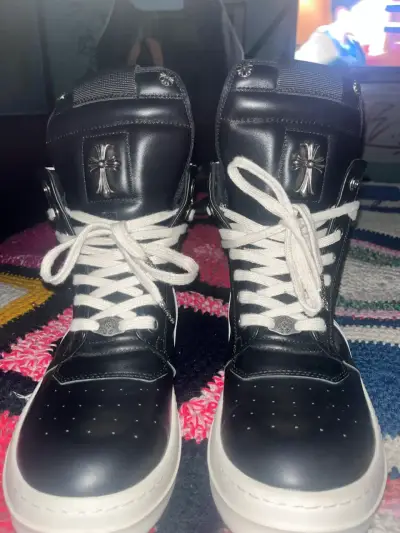 Rick owens geobasket x chrome hearts - miniatura 3